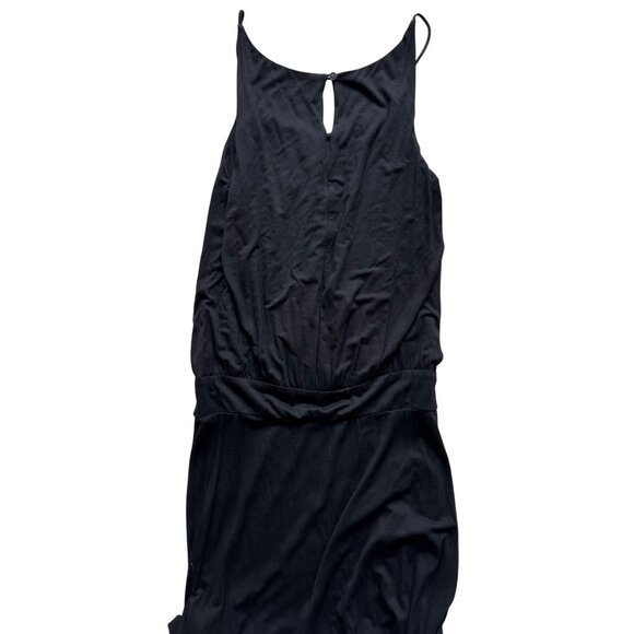 Black Sleeveless Maxi Dress With Keyhole Back Detail - Large Size - Picture 7 of 7